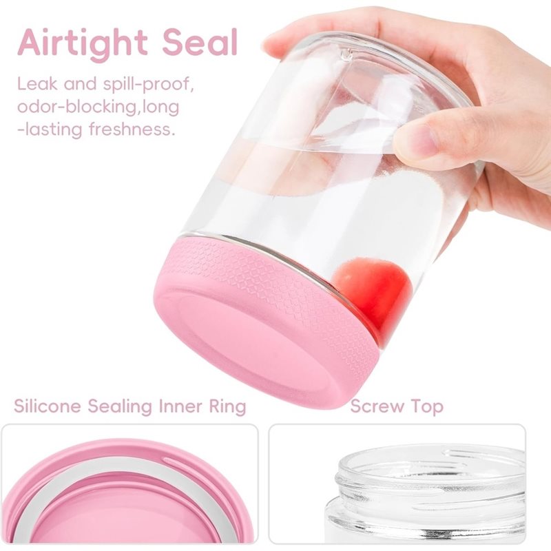 SOFT-Glass Jars With Airtight  - Meal Prep Oatmeal Jars review and price