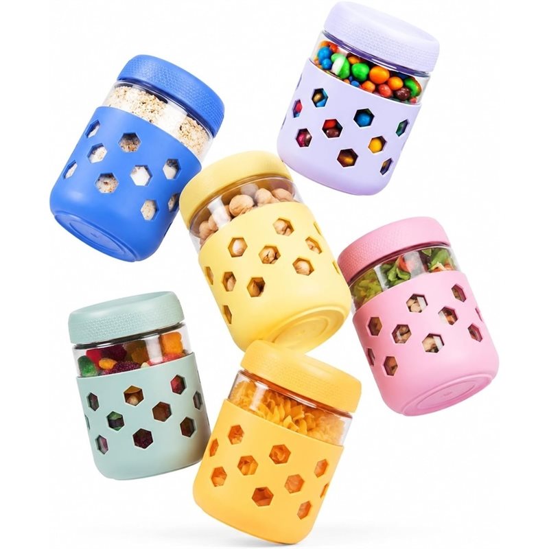 SOFT-Glass Jars With Airtight  - Meal Prep Oatmeal Jars review and price