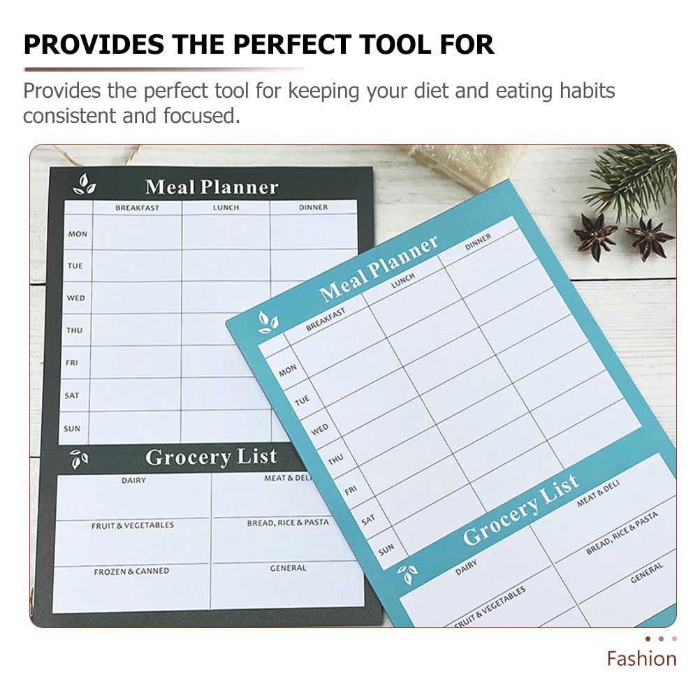 2Pcs Weekly Meal Planner Noteb - Meal Prep Weight Loss review and price
