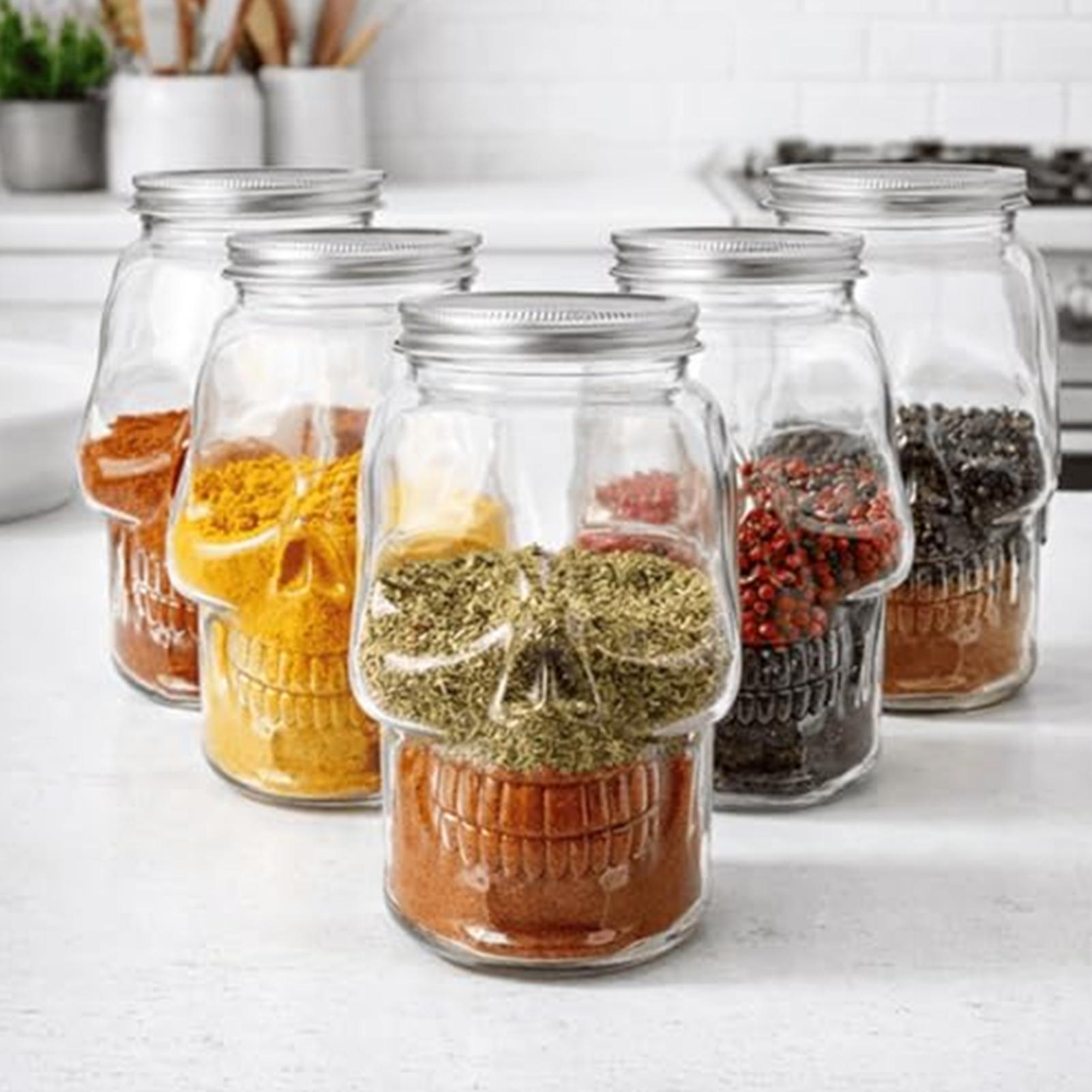 Transparent Skull Jars with Li - Meal Prep For A Day review and price