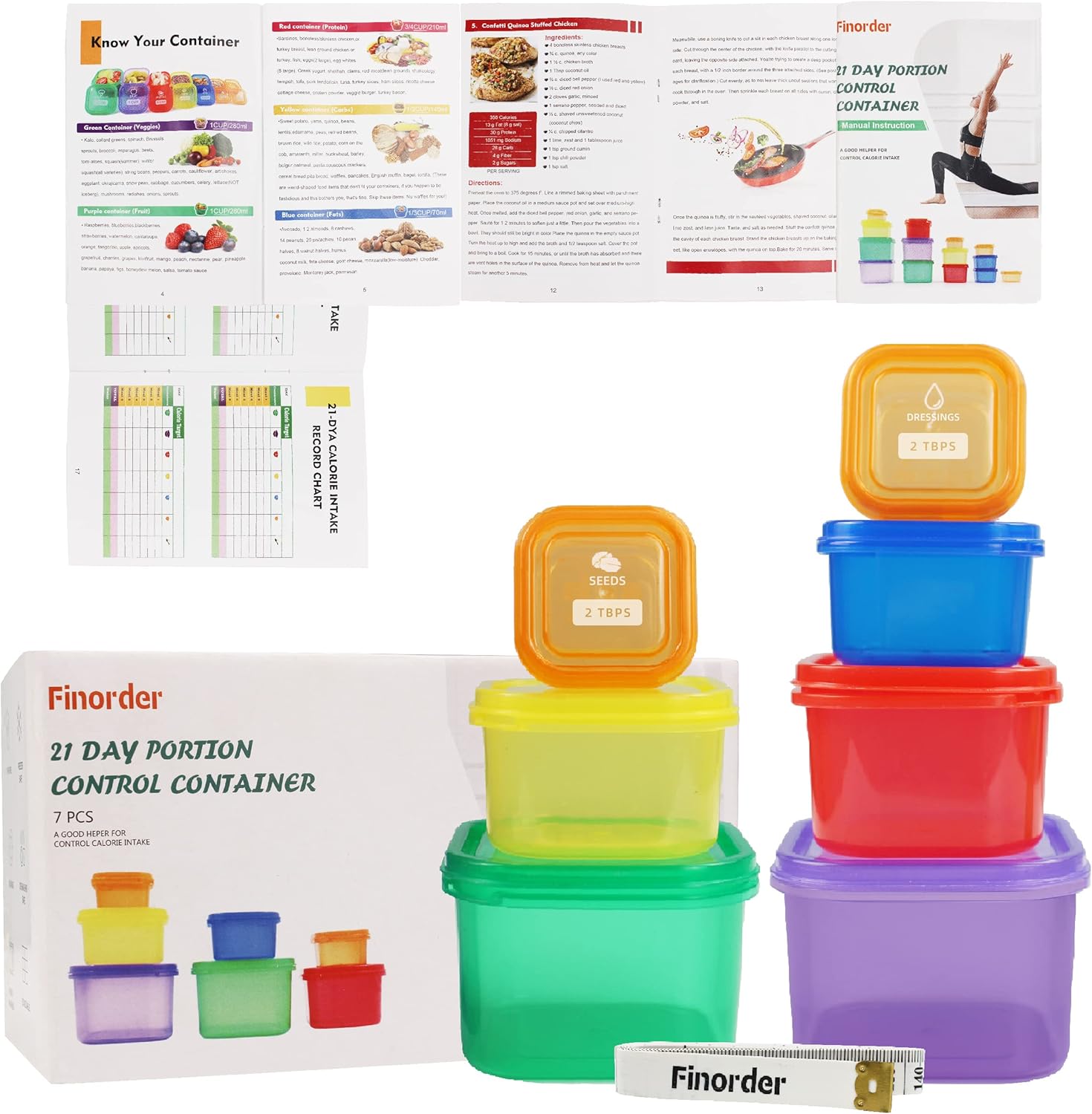7pcs 21 Day Portion Control Co - Meal Prep For A Day review and price