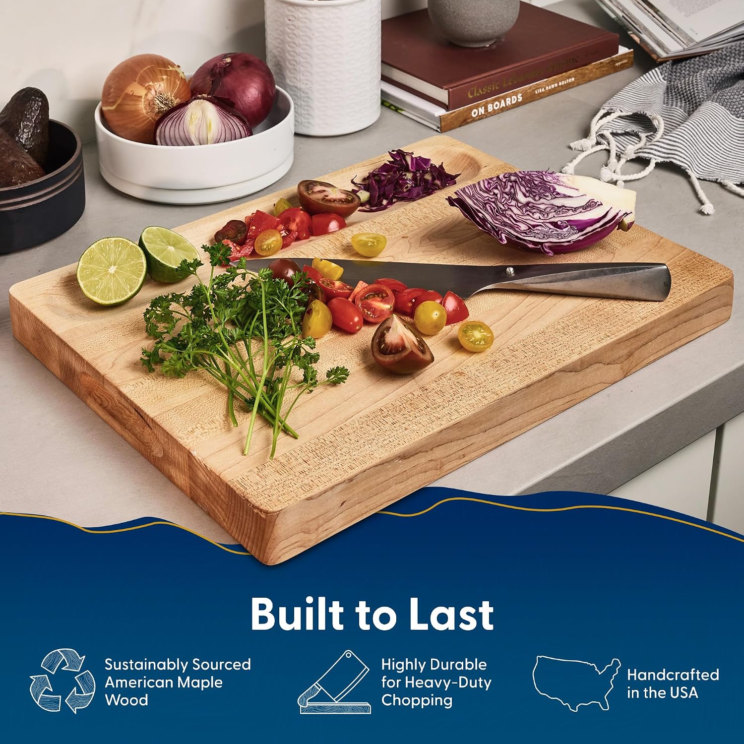 Hard Maple Wood Cutting Board, - Meal Prep Cutting review and price